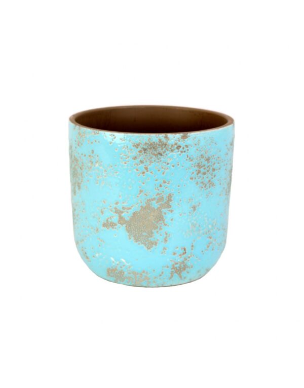 MACETA RUSTIC TURQUESA